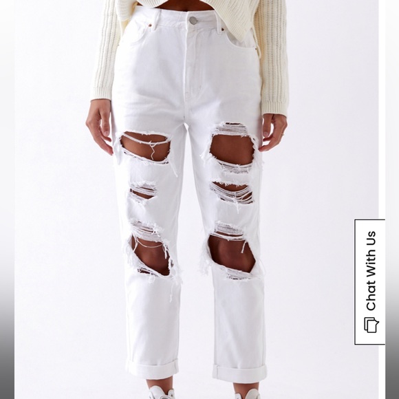 PacSun Prime White Mom Jeans - Picture 2 of 13